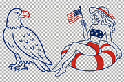 4th of July Clipart Independence Day, a Seasonal Illustration by SugarCloudStudioArt (Thumbnail 6 of 6)