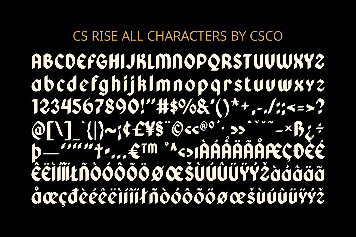CS Rise – Blackletter Font, a Blackletter Font by Craft Supply Co. (Photo 8 of 8)