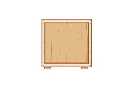container wooden crate cartoon, an Object Illustration by pikepicture
