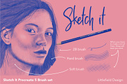 Sketch It Procreate 5 Brush set, a Brush Add-On by Littlefield Design (Thumbnail 5 of 12)