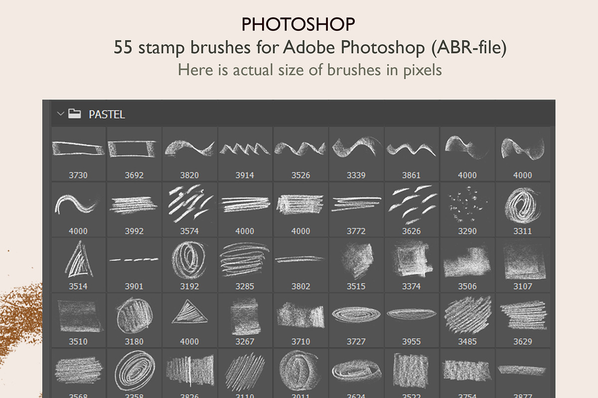 PASTEL stamps Photoshop/Procreate, a Brush Add-On by Andreen (Photo 4 of 8)