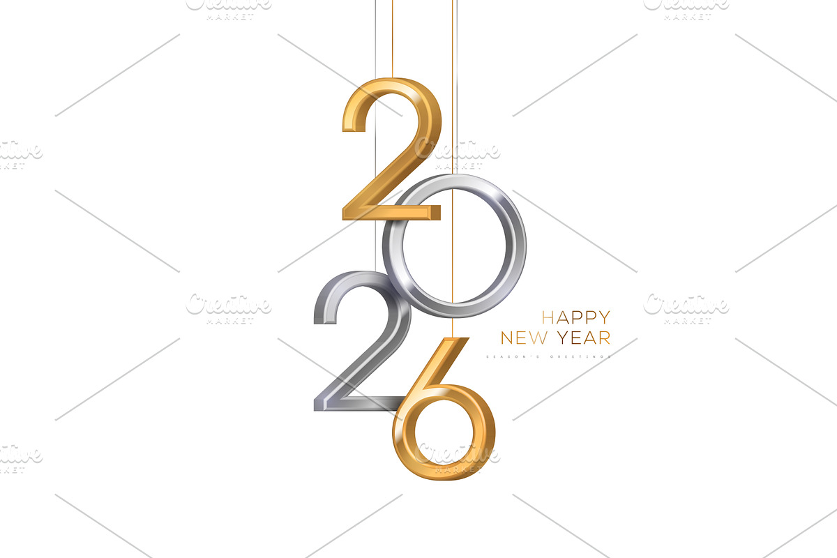 2026 icon gold New Year, an Object Illustration by kotoffei