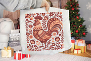 Floral Chicken Valentine PNG, an Illustration by CraftArtStudio (Thumbnail 3 of 4)