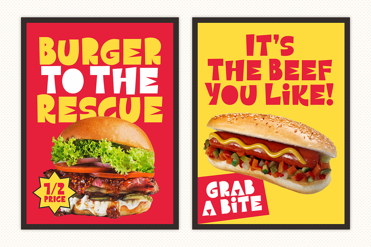 Uergent Burger - Papercut Style Font, a Handwritten Font by Four Lines Std. (Photo 7 of 10)