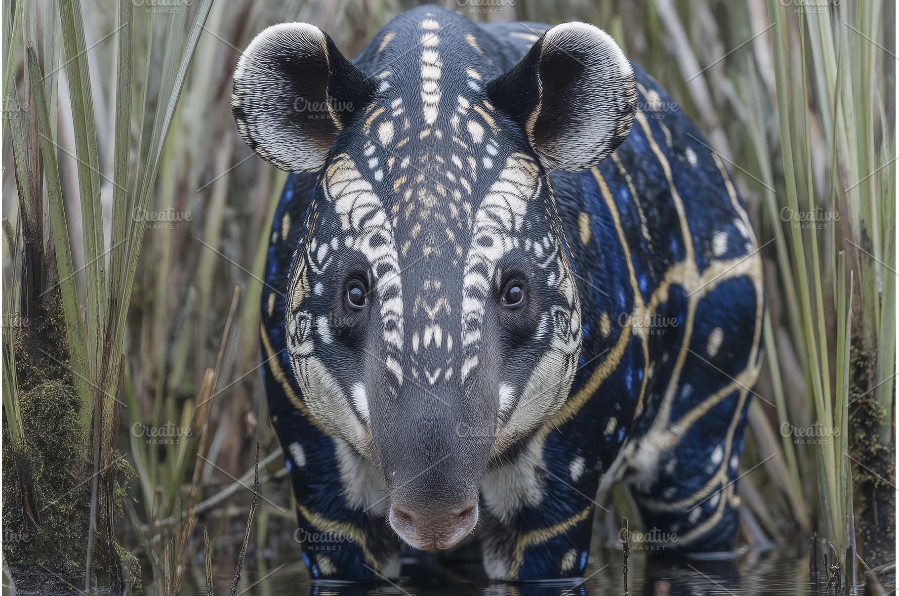 A close-up shot captures a Tapir as, an Animal Photo by ZinetroN