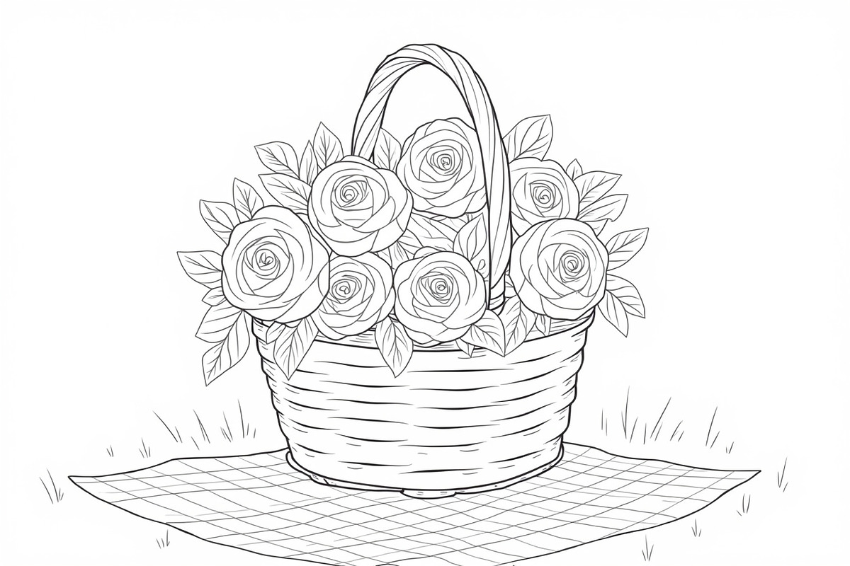 Floral Bouquet Line Art Set, an Illustration by BIPLOB EXPERT (Photo 3 of 9)