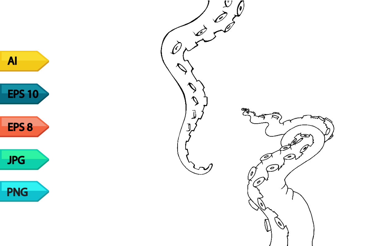 Vector sketch octopus tentacles, a Pattern Graphic by julia_musdotter (Photo 4 of 10)