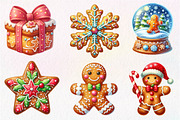 Christmas Gingerbread Clipart, an Illustration by Dream Creation (Thumbnail 3 of 7)