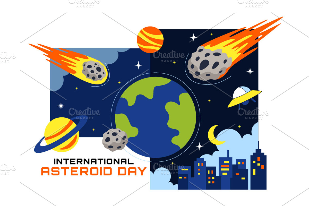 10 World Asteroid Day Illustration, a Technology Illustration by denayunebgt (Photo 4 of 4)