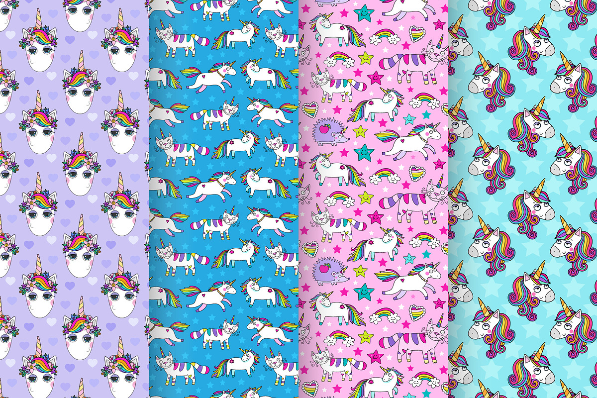 Unicorns: patterns and illustrations, an Animal Illustration by natsa (Photo 3 of 6)