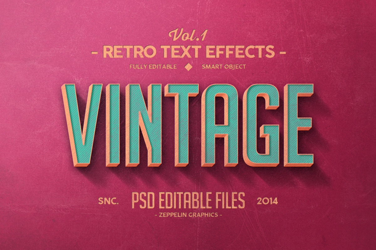 Vintage Text Effects Vol.1