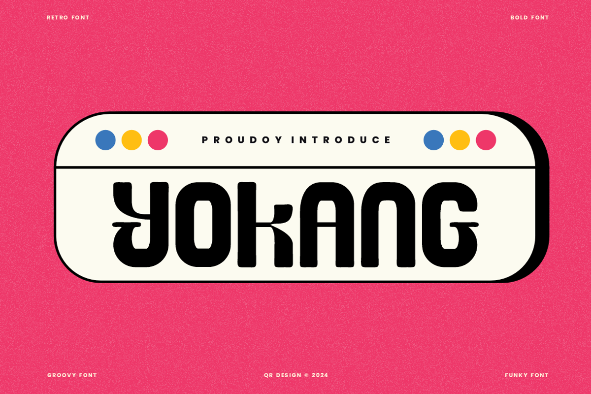Yokang - Groovy Font, a Sans Serif Font by QR Design Studio (Photo 1 of 6)