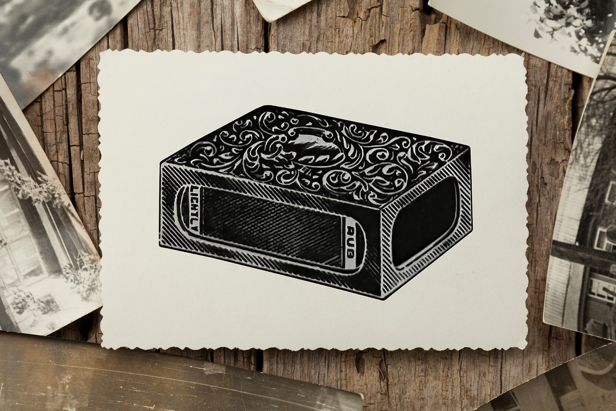 Lighters & Matches Vintage Clip Art, an Object Illustration by Patterns for Dessert (Photo 4 of 5)