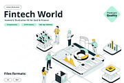 Fintech World-Isometric Illustration, a Finance Illustration by Creative Graphics (Thumbnail 1 of 8)