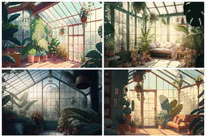 24 Cozy Lofi Greenhouse Backgrounds