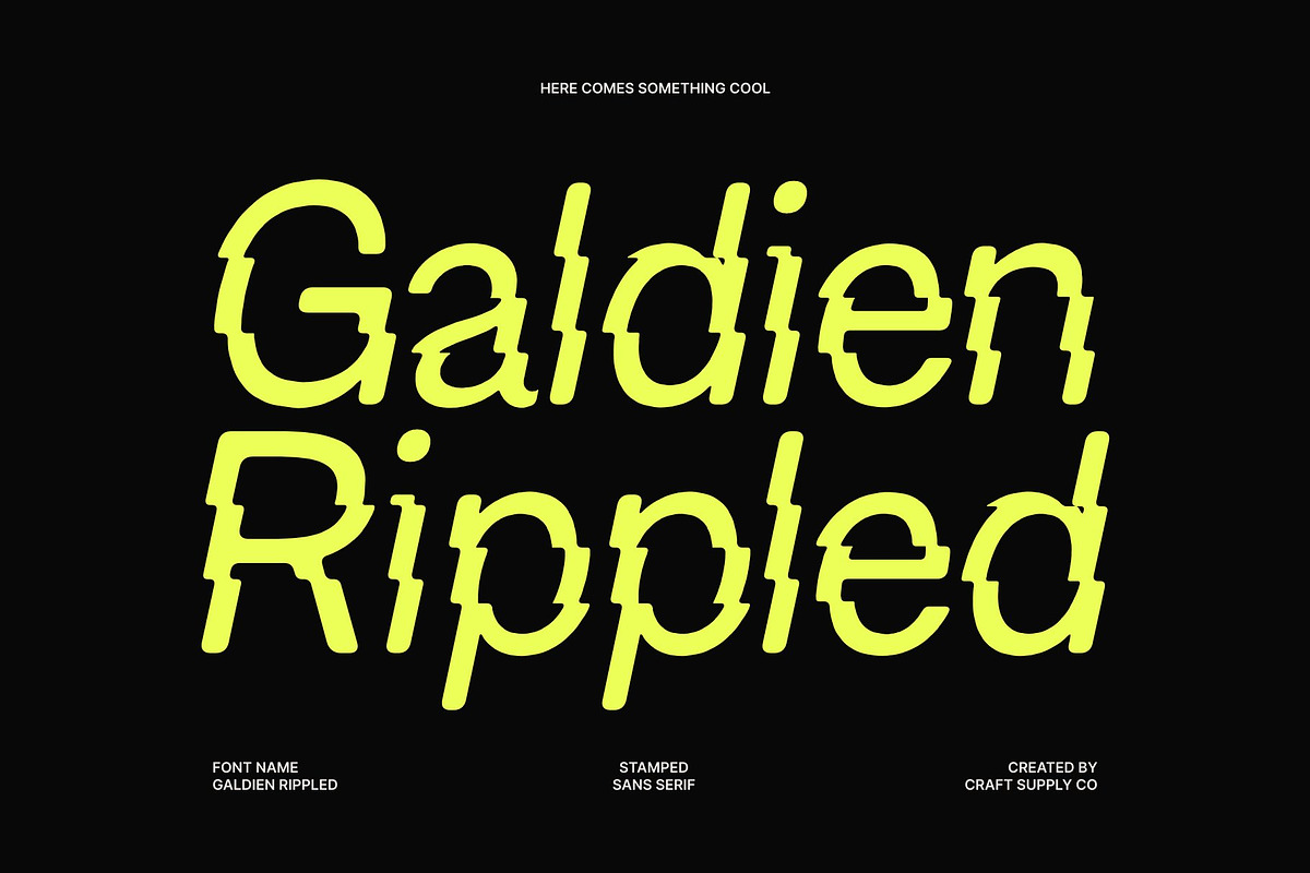 Galdien Rippled, a Sans Serif Font by Craft Supply Co. (Photo 1 of 8)