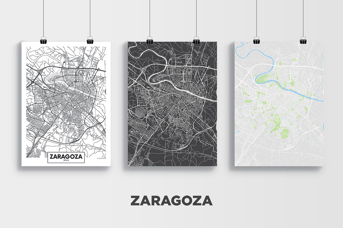 5 maps of Spanish cities, an Illustration by MaximGertsen (Photo 6 of 9)
