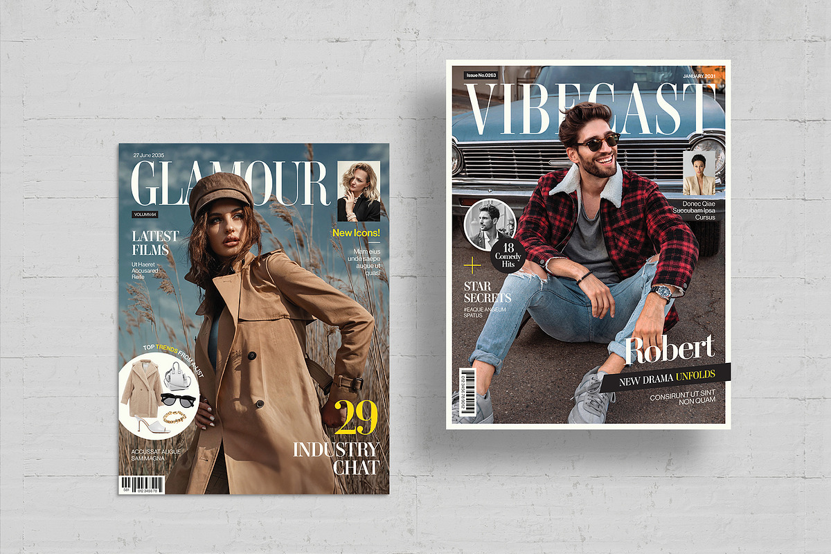 Magazine Cover Template Set, a Magazine Template by BrandPacks (Photo 7 of 8)