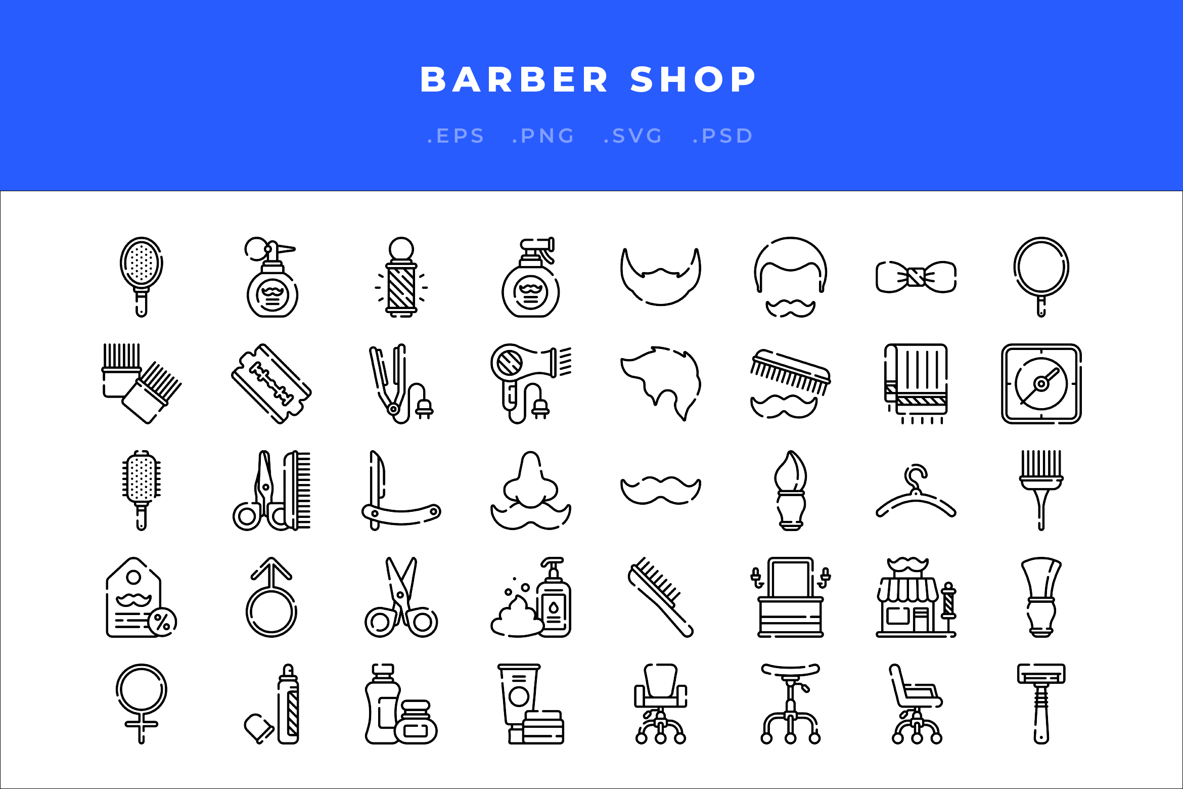 Barber Shop Icons, an Icon by Wencory