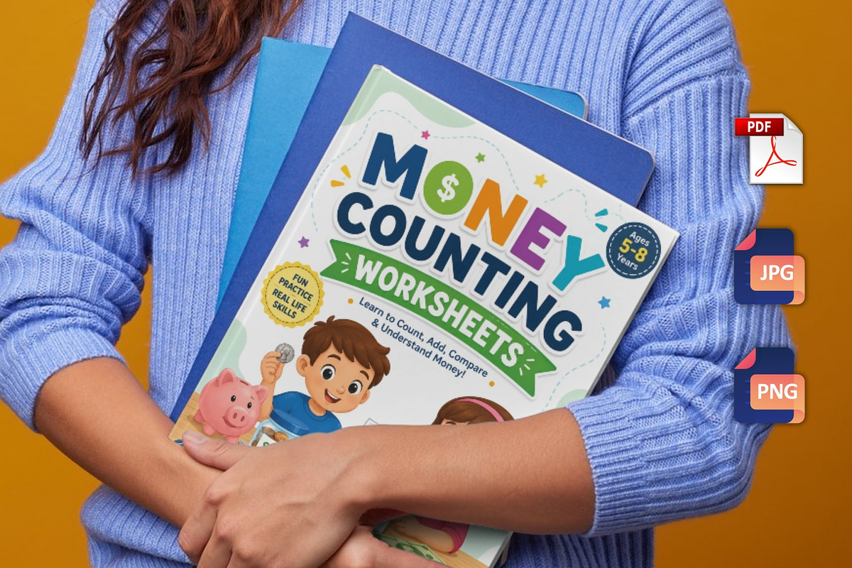 Money Counting Worksheets, a Stationery Template by Designmela01 (Photo 5 of 6)