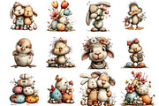 Spring Easter Watercolor Bundle, an Illustration by Designking (Thumbnail 3 of 5)