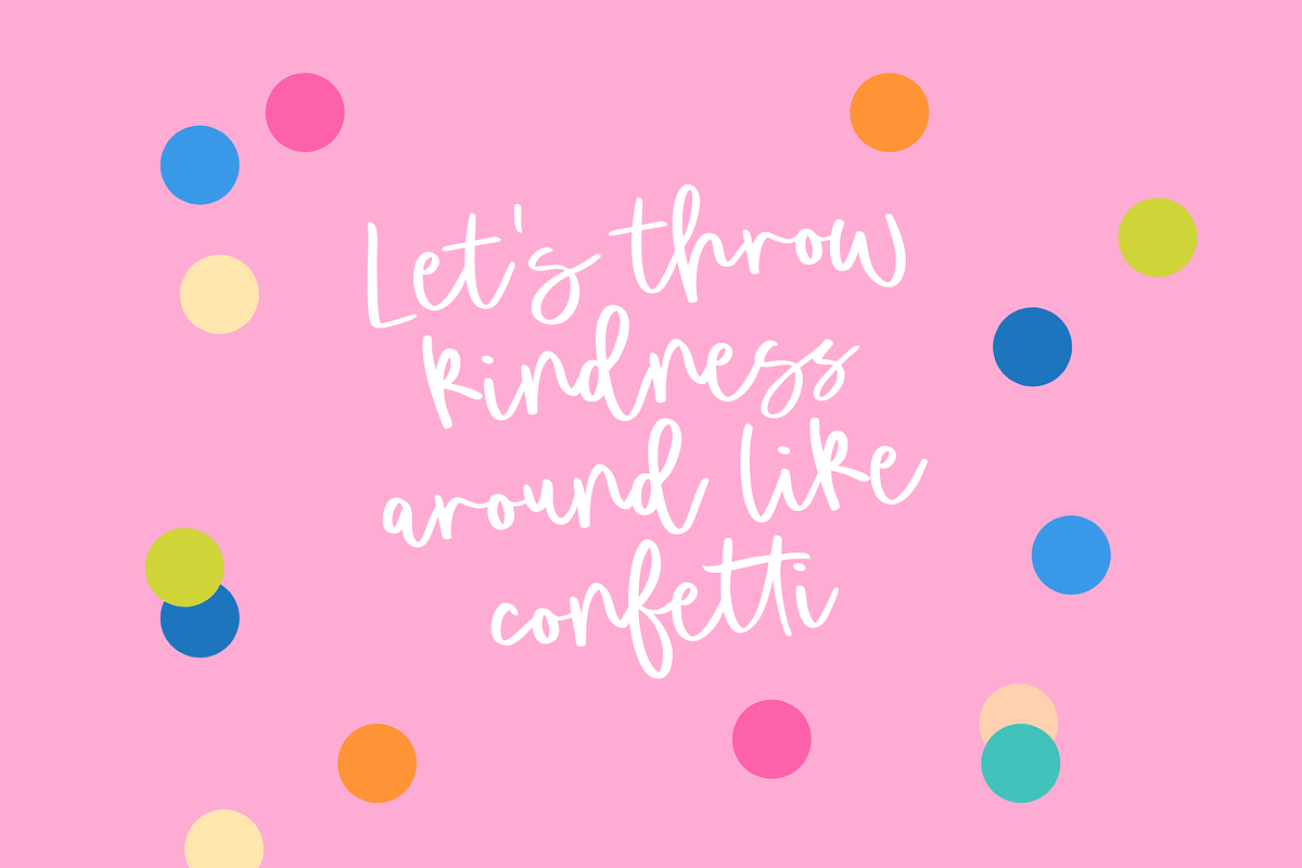 Confetti Font, a Script Font by Design Pixie (Photo 6 of 8)
