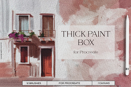 Thick Paint Box for Procreate, a Brush Add-On by Liquid Amethyst Art