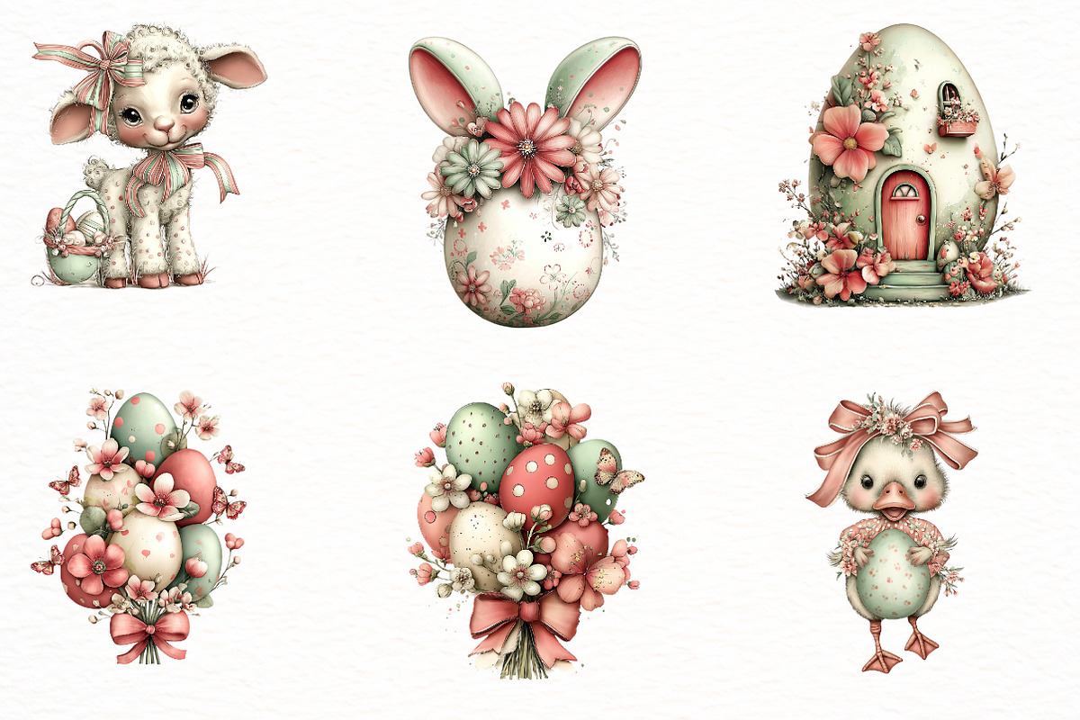 Whimsical Easter Clipart, an Illustration by Designworld (Photo 4 of 6)
