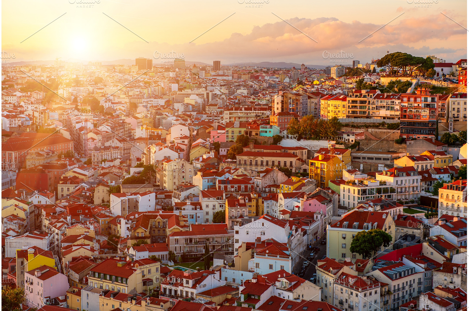 View of Lisbon famous city view from, an Architecture Photo by Nature and travel