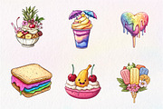Colorful Summer Ice Cream Clipart, an Illustration by CreationArt (Thumbnail 5 of 5)