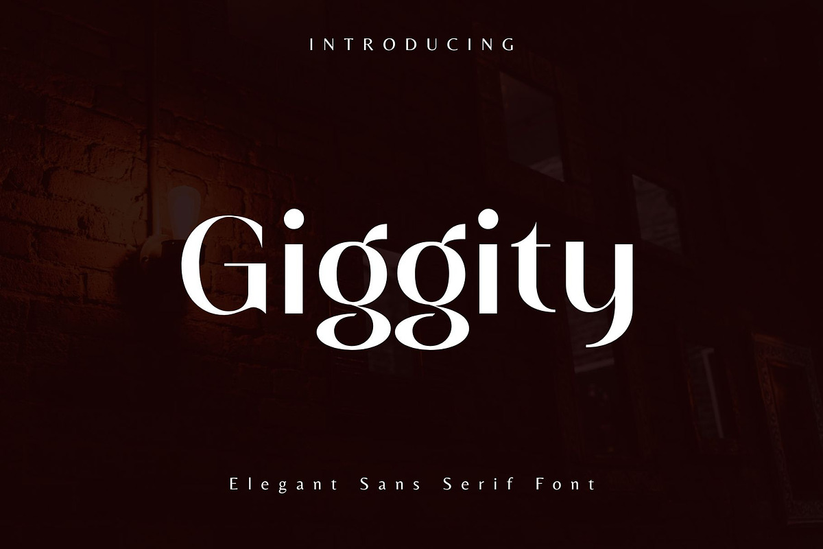 Giggity Elegant Sans Serif, a Sans Serif Font by typeflair (Photo 1 of 6)