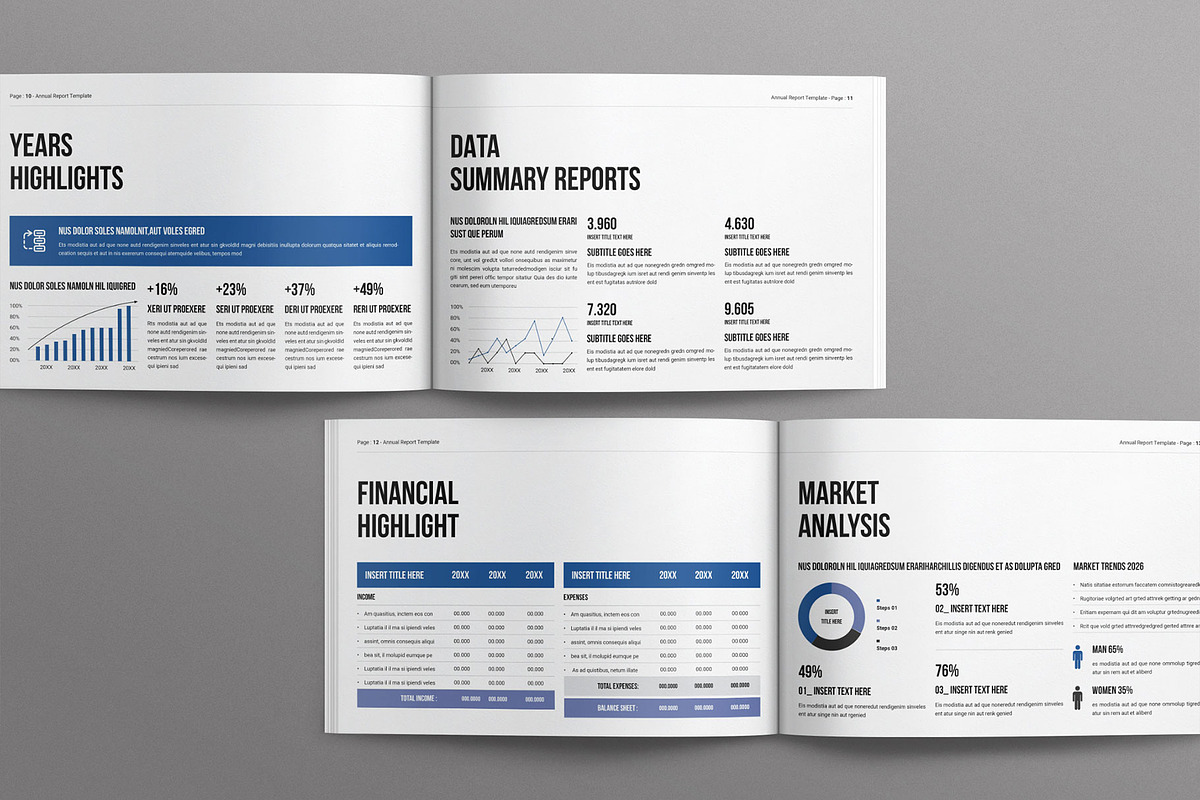 Annual Report Template Landscape, a Brochure Template by Work-Envance (Photo 5 of 8)