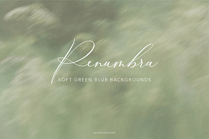 PENUMBRA Soft Green Blur Backgrounds, a Background Graphic by alonahaidash
