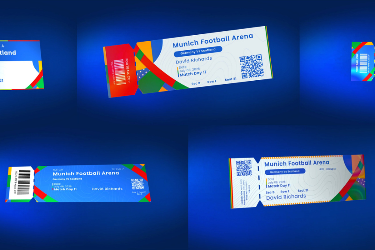 Dynamic Sports Event Ticket, a Social Media Template by Loin Studio (Photo 1 of 3)