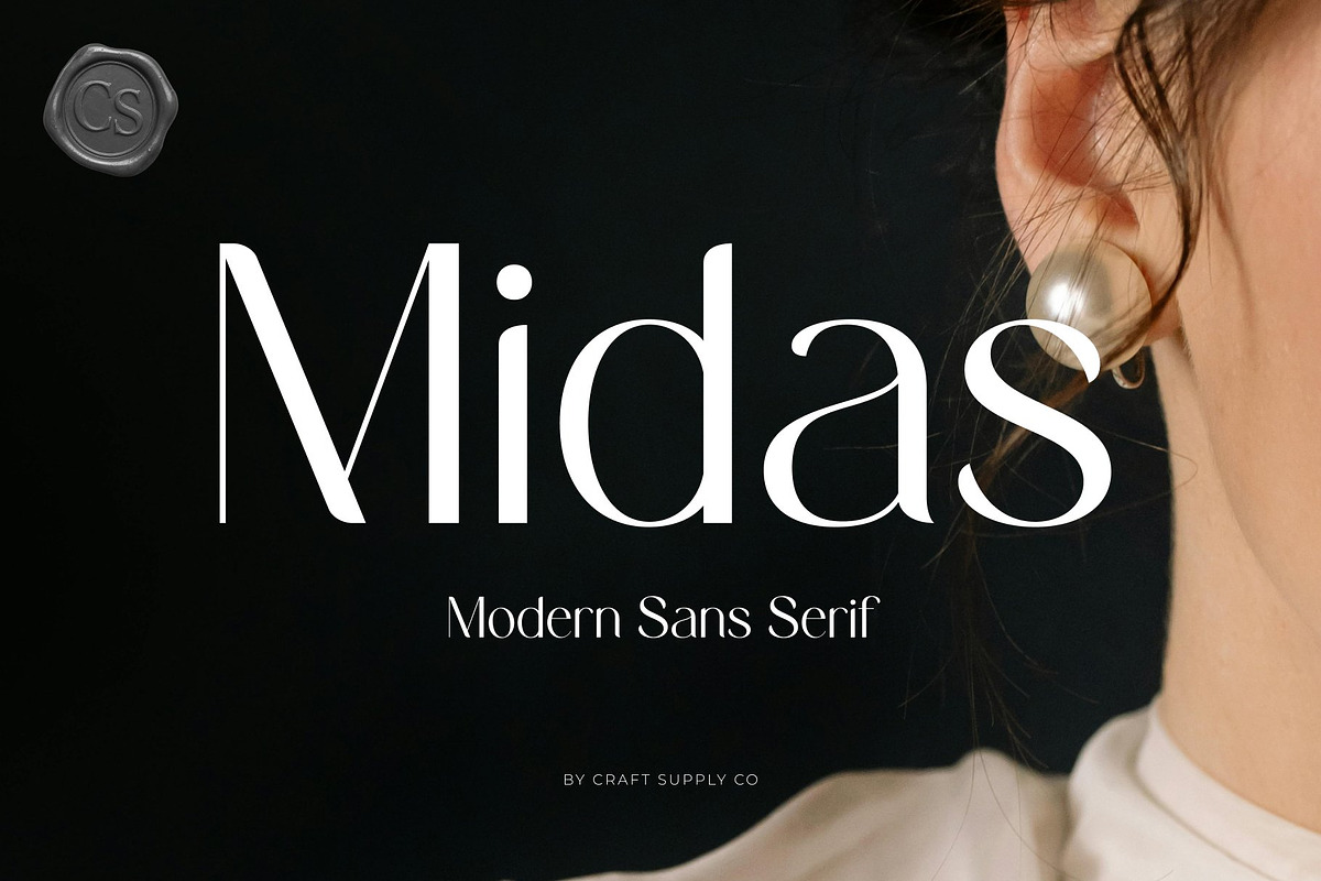 CS Midas – Modern Sans Serif, a Sans Serif Font by Craft Supply Co. (Photo 1 of 8)