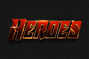 Heroes 3D Editable Text Effect, a Layer Style Add-On by zdson (Thumbnail 2 of 2)