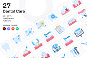 Dental Care Icons Set - Flat, an Icon by Kmg Design (Thumbnail 1 of 2)