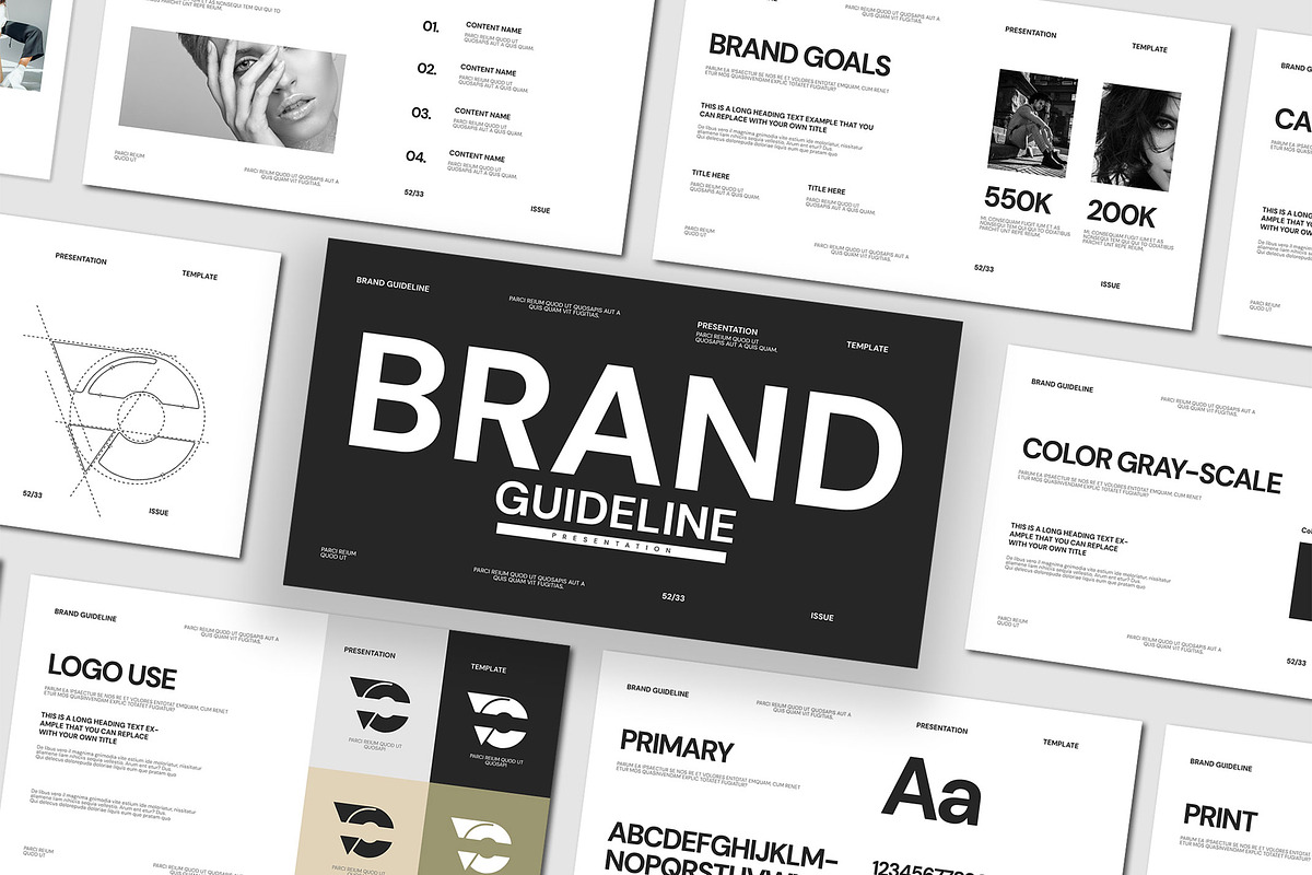 Brand Guideline Presentation, a Presentation Template by Mighty-Slide (Photo 1 of 6)