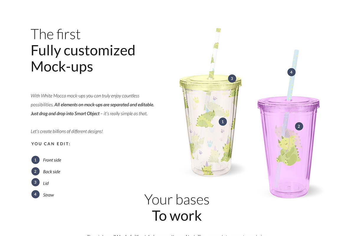 16 oz Acrylic Tumbler 10xMock-ups, a Packaging Mockup by Mocca Mockups Store (Photo 2 of 6)
