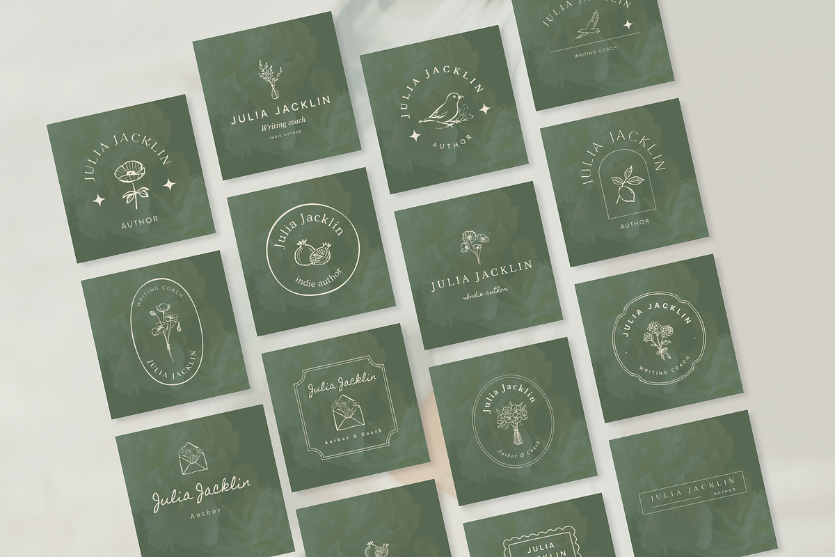 Editable logo template for author, a Branding & Logo Template by Petite Zakka Boutique (Photo 3 of 7)