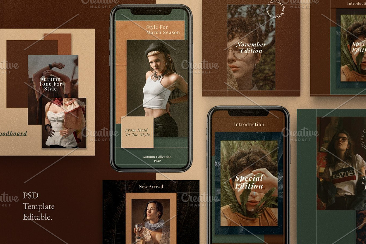 Fall Instagram Social Media Kit, a Social Media Template by fashionaddict (Photo 2 of 5)