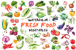 Watercolor Vegetables