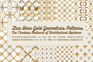 Lux Gold Geometrics seamless pattern