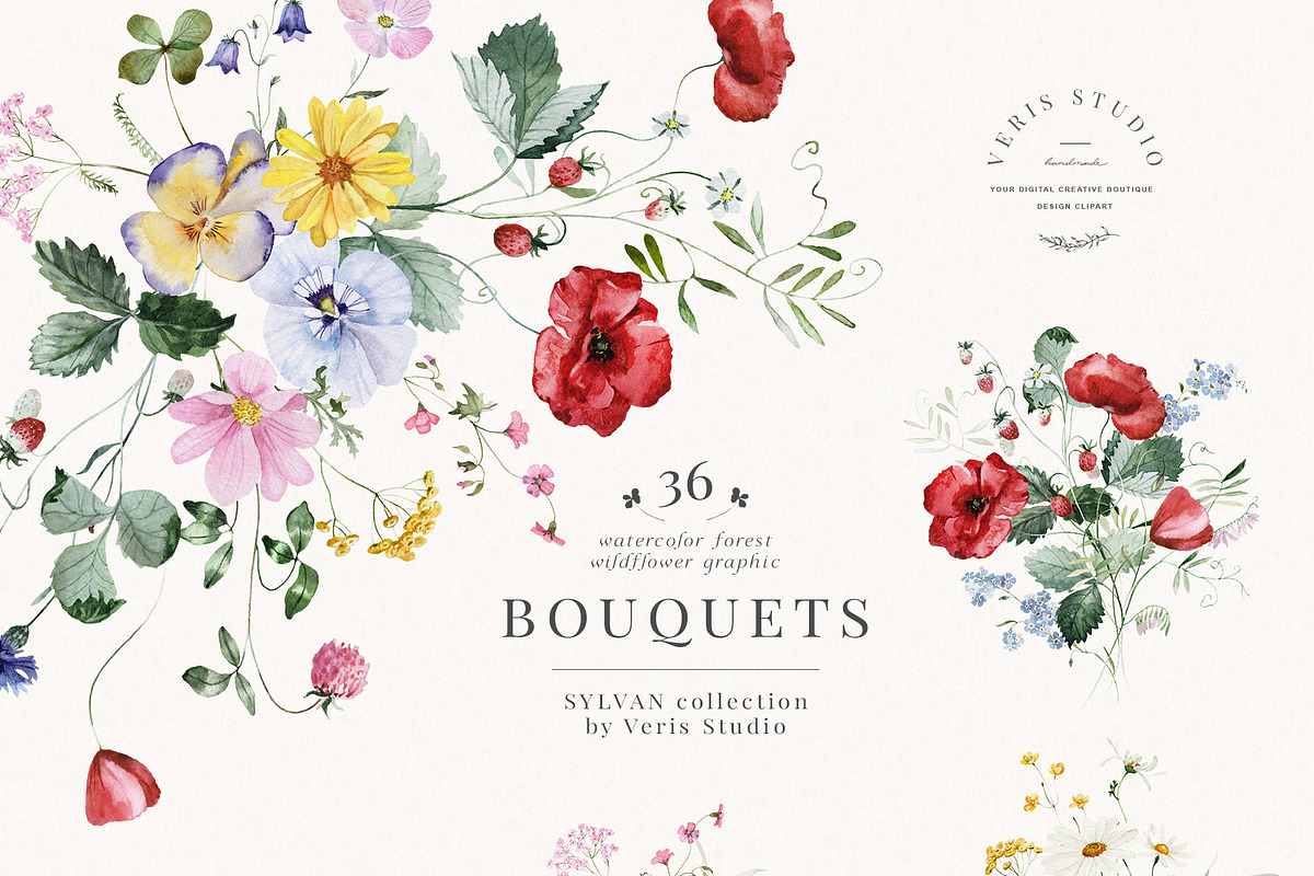 BUNDLE Watercolor Floral Graphic, a Decorative Illustration by Veris Studio (Photo 30 of 43)