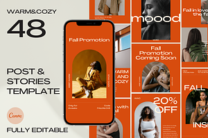 Mood Fall IG Post & Stories Template