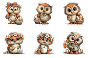 Whimsical Easter Owl Clipart, an Illustration by CreationArt (Thumbnail 5 of 7)