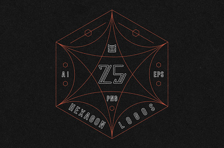25 HEXAGON LOGOS