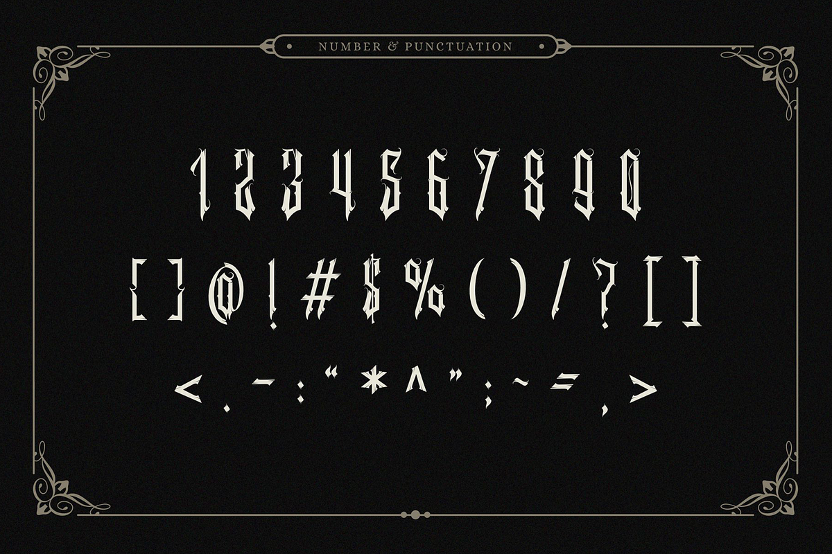 Auvelamerde, a Blackletter Font by ilhamtaro (Photo 8 of 10)