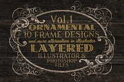 10 Frames Vol.1 - Vintage Ornament, an Object Graphic by Cruzine (Thumbnail 3 of 5)