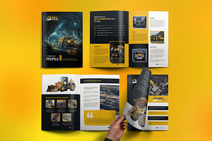 Mining Industry Catalog Brochure, a Brochure Template by VectStock